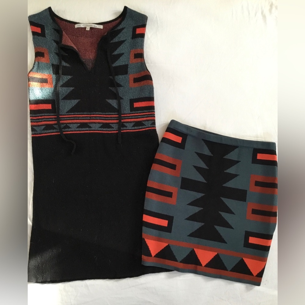 Rachel Roy Bandage Bodycon Stretch Mini Skirt and Tunic Set - Size S